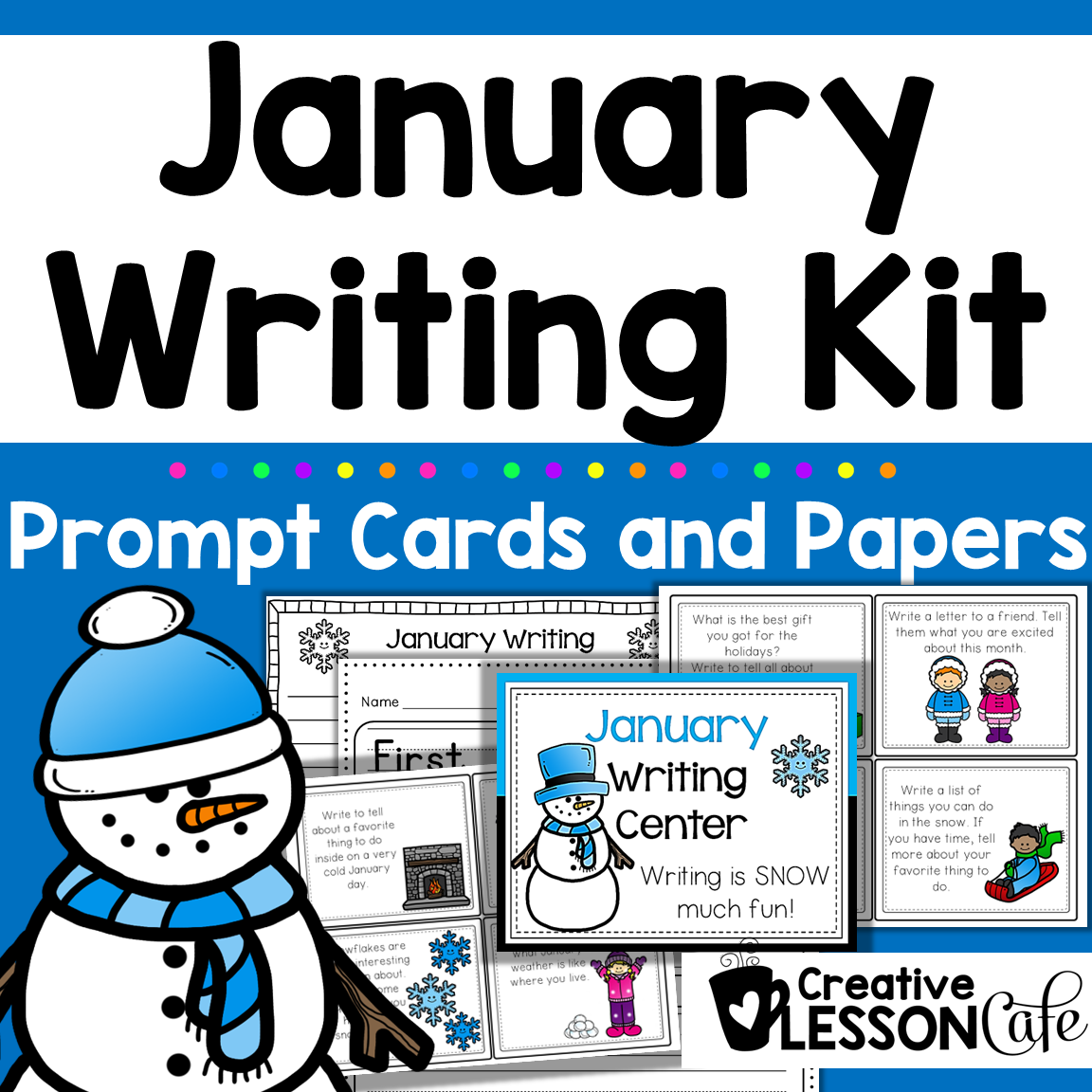 January Writing Prompts and Papers for Second Grade